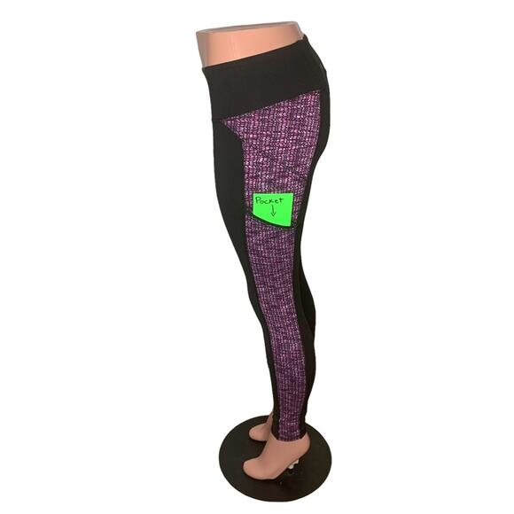 Z By Zobha Leggings Black Size S Side Zip Pockets - Picture 5 of 8